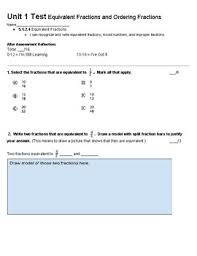 5 6 15 = 9. Equivalent Fractions Grade 5 Worksheets Teaching Resources Tpt