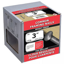 10d common framing nails bright finish