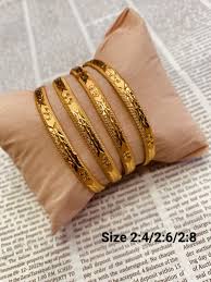 gold plated bangles kj