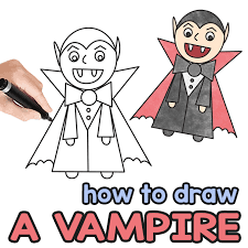 How to Draw a Vampire – Step by Step Drawing Tutorial - Easy Peasy and Fun