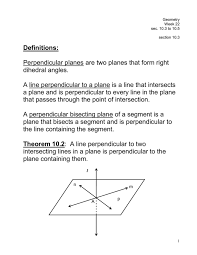 plane that bisects a segment and is