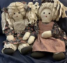 cloth rag dolls with pony tails 80s ebay