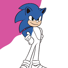 sonic coloring page 2 busy shark