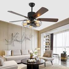 Rustic Ceiling Fan Light Living Room