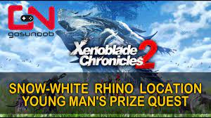 Xenoblade Chronicles 2 Snow-White Rhino Location - Young Man's Prize Quest  - YouTube
