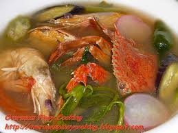 Pour fish sauce and add the mustard leaves. Sinigang Na Sugpo At Alimasag