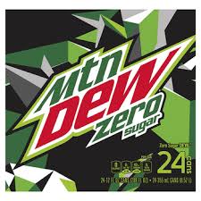 mountain dew zero sugar soda 24 12 oz
