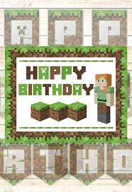 This week leanne is hosting and she has a clean and simple challenge to create a child's birthday card this week: Minecraft Printable Birthday Cards Printbirthday Cards