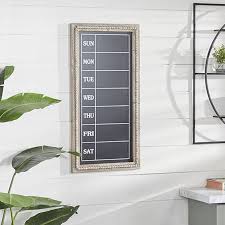 Framed Weekly Calendar Chalkboard