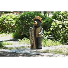 Hi Line Gift Bear Standing Welcome Sign