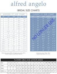 Wedding Dress Size Chart Alfred Angelo Wedding