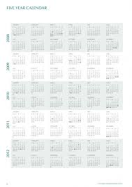 5 Year Calendar 2015 2020 Printable Calendar Template 2019