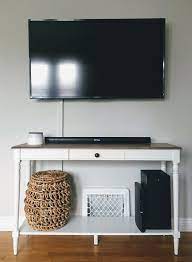 how to hide mounted tv cables without