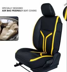 Ch 140 Black Yellow Car Seat Cover