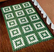 green and white rug best free crochet