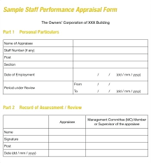 Employee Performance Appraisal Form Template Download Uk Medium To