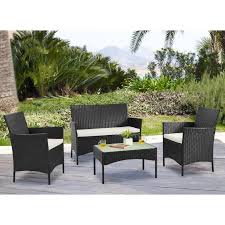palm springs deluxe 4pc rattan sofa