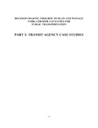 Part 2 Transit Agency Case Studies Decision Making