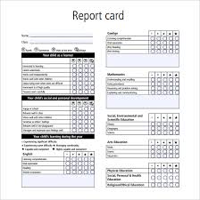 Simple Report Card Template Under Fontanacountryinn Com