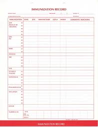 Gentes Donorte Printable Immunization Record