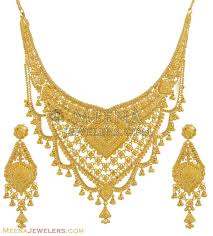 indian gold necklace set stgo9716