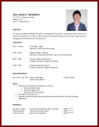 College Resume Examples  High School Resume Sample Internship    