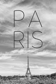 Paris Eiffel Tower Text Skyline