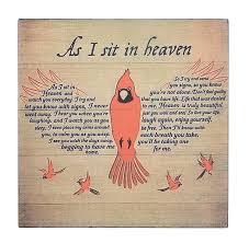 i sit in heaven poem cardinal wall art