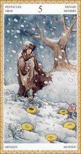 The suit of pentacles is associated with the element of earth. 5 Of Pentacles Tarot Elements