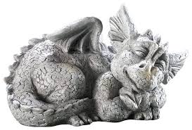 Adorable Sleeping Baby Dragon Statue