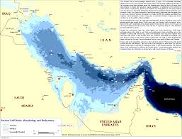 Persian Gulf Morphology And Bathymetry Map Africa Map