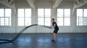 this 4 move battle rope workout sculpts