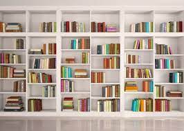 Modern Library Bookcase White Bookshelf