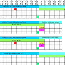 Gantt Chart Of The Protocol Followed For Each Treatment