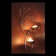 left hand two candle metal tree