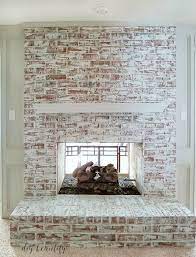 Brick Fireplace With Chalk Paint