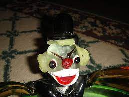 Vintage Murano Glass Clown Ashtray Long