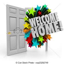 Welcome Home 3d Stars Open Door Greeting Homecoming Welcome Home