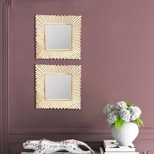 Decorative Square Golden Wall Mirror