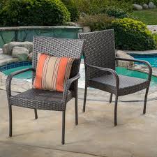 Sultana Outdoor Grey Wicker Stackable