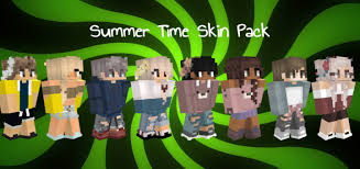 Are you bored with the basic minecraft? Summertime Skinpack Minecraft Skin Packs
