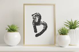 Letter B Home Decor Graphic By Rhin