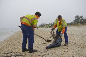 cleanup of oil spill from unknown