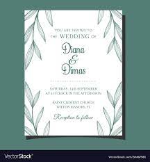 simple wedding invitation card with