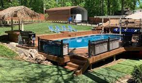 Pool Deck With Tiki Bar Pool Decks