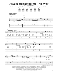 Lady Gaga "Always Remember Us This Way (from A Star Is Born)" Sheet Music  Notes | Download Printable PDF Score 403235
