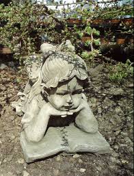 Little Girl Reading Garden Sculpture