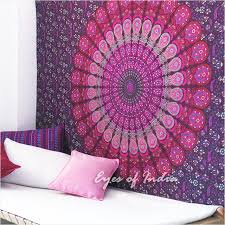 purple pink hippie mandala tapestry