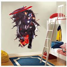 handsome avengers through wall stickers