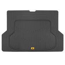caterpillar toughride heavy duty automotive rubber cargo liner trunk floor mat all weather protection trimmable to fit most vehicles car truck van